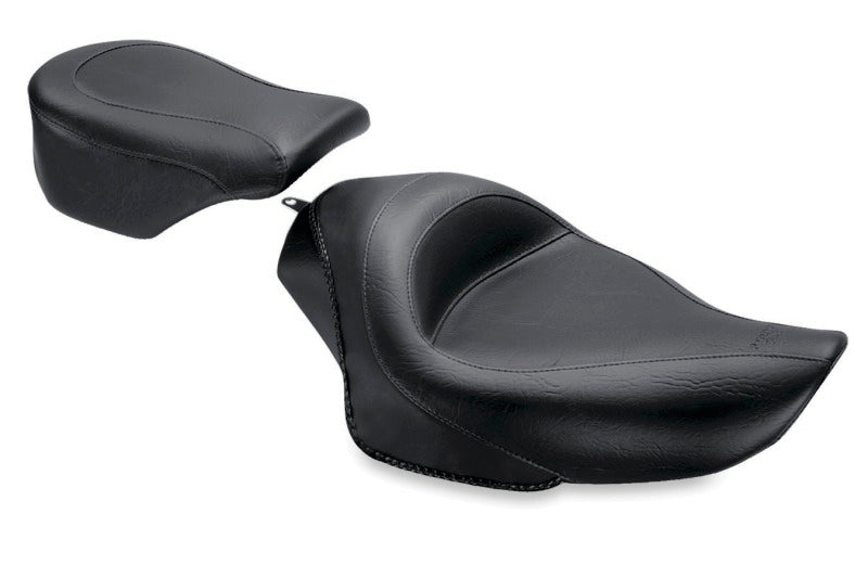 Mustang 04-21 Harley Sportster 4.5 GAL Standard Touring Solo Seat w/Studs - Black Solo Motorcycle Seats Mustang Motorcycle