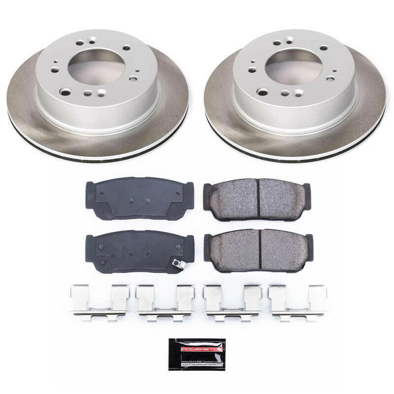 Power Stop 07-09 Kia Sorento Rear Semi-Coated Rotor Kit Brake Kits - Performance Blank PowerStop