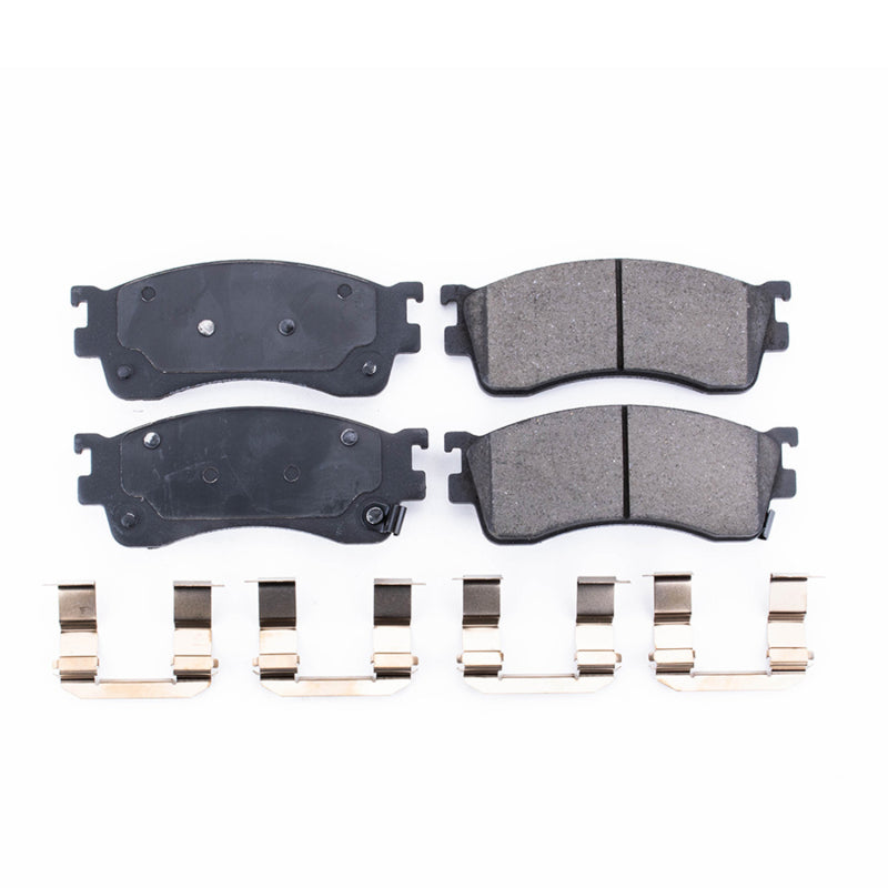 Power Stop 01-02 Mazda Protege Front Z17 Evolution Ceramic Brake Pads w/Hardware Brake Pads - OE PowerStop