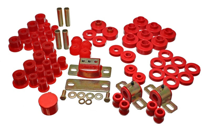 Energy Suspension 76-79 Jeep CJ/CJ7 Red Hyper-Flex Master Bushing Set Bushing Kits Energy Suspension
