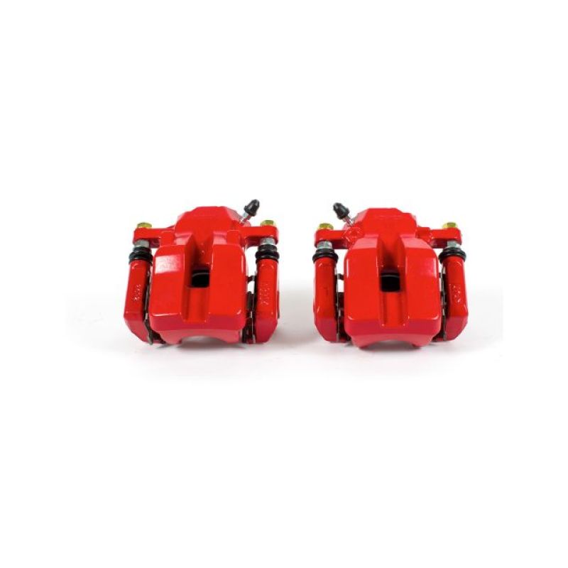 Power Stop 06-12 Toyota RAV4 Rear Red Calipers w/Brackets - Pair Brake Calipers - Perf PowerStop