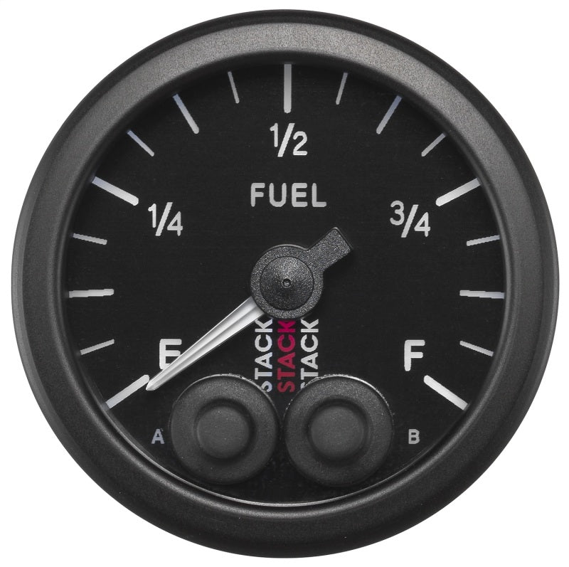 Autometer Stack 52mm 0-280 Ohm Programmable Pro-Control Fuel Level Gauge - Black Gauges AutoMeter