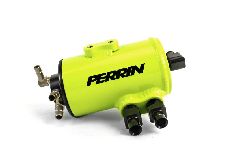 PERRIN 02-14 Subaru WRX / 04-21 STI / 05-09 LGT & OBXT (w/FMIC Only) Air Oil Separator - Neon Yel. Oil Separators Perrin Performance