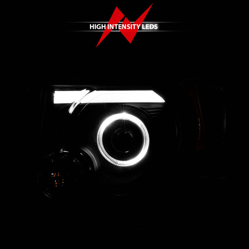 ANZO 2008-2012 Ford Escape Projector Headlights w/ Halo Black Headlights ANZO