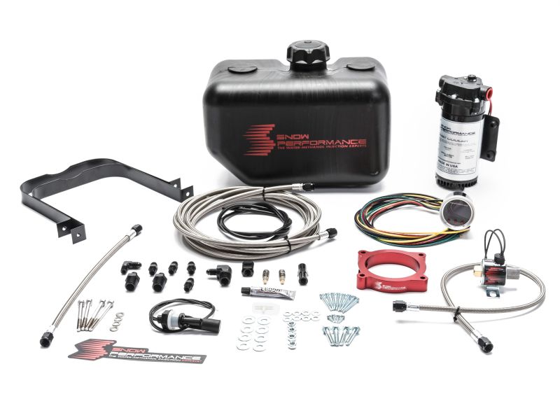 Snow Performance 15-17 Mustang EcB Stg 2 Boost Cooler Water Injection Kit (SS Braid Line & 4AN) Water Meth Kits Snow Performance