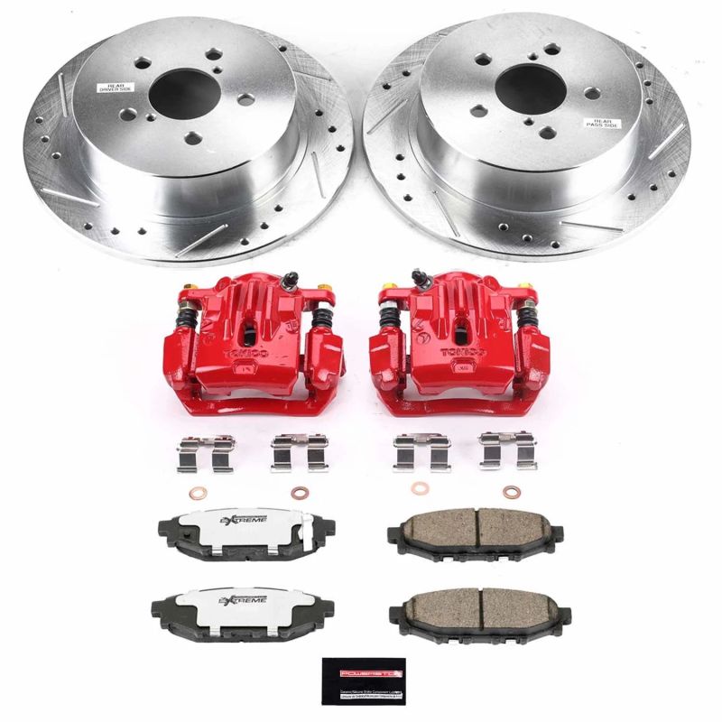 Power Stop 06-09 Subaru Legacy Rear Z26 Street Warrior Brake Kit w/Calipers Brake Kits - Performance D&S PowerStop
