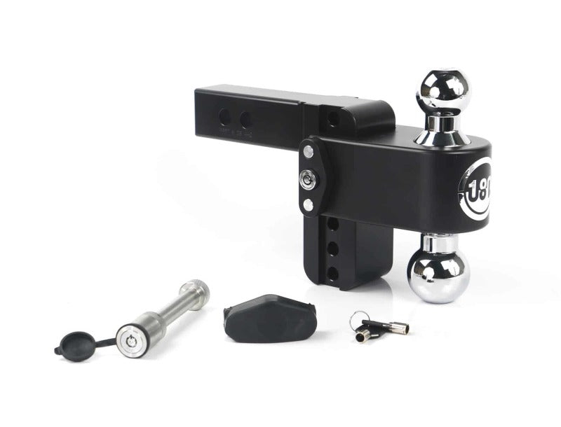 Weigh Safe 180 Hitch 4in Drop Hitch & 2in Shank (10K/12.5K GTWR) w/WS05 - Black Cerakote Hitch Ball Mounts Weigh Safe