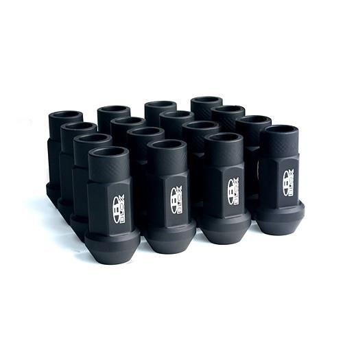 BLOX Racing Street Series Forged Lug Nuts - Flat Black 12 x 1.25mm - Single piece Lug Nuts BLOX Racing