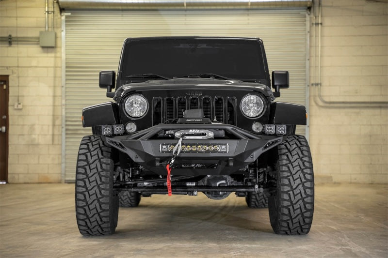 Addictive Desert Designs 07-18 Jeep Wrangler JK Stealth Fighter Front Bumper w/ Winch Mount Bumpers - Steel Addictive Desert Designs
