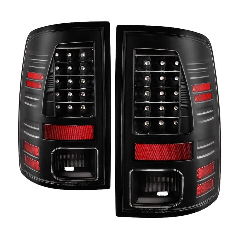 Spyder 13-18 Dodge Ram 2500/3500 LED Tail Lights LED Model Only - All Black (ALT-YD-DRAM13-LED-BKV2) Tail Lights SPYDER