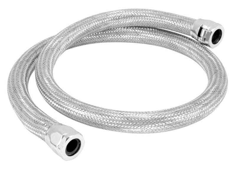 Spectre Stainless Steel Flex Heater Hose Kit 5/8in. Diameter - 4ft. Chrome Hoses Spectre