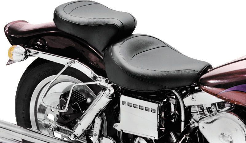 Mustang 58-84 Harley FX/FL Wide Touring 1PC Seat - Black One-Piece Motorcycle Seats Mustang Motorcycle