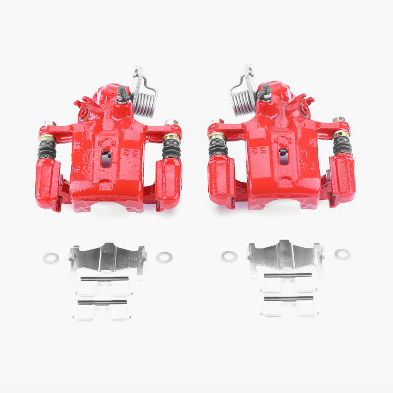 Power Stop 99-01 Infiniti G20 Rear Red Calipers w/Brackets - Pair Brake Calipers - Perf PowerStop