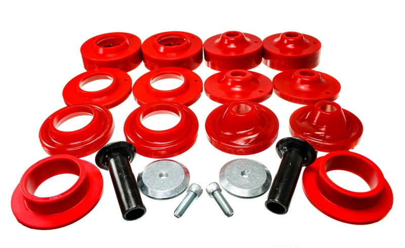 Energy Suspension 18+ Jeep Wrangler JL Red Rock-Flex 2in Adjustable Coil Spacer Set Bushing Kits Energy Suspension