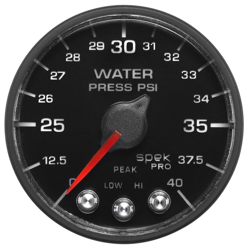 Autometer Spek-Pro - Nascar 2-1/16in Water Press 0- 40 psi Bfb Gauges AutoMeter