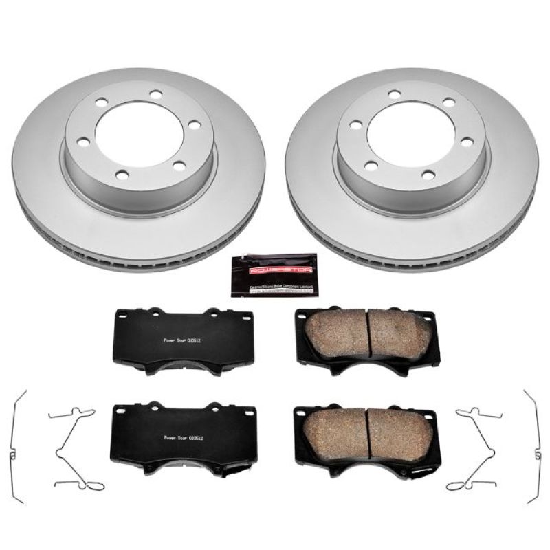 Power Stop 01-07 Toyota Sequoia Front Z17 Evolution Geomet Coated Brake Kit Brake Kits - Performance Blank PowerStop