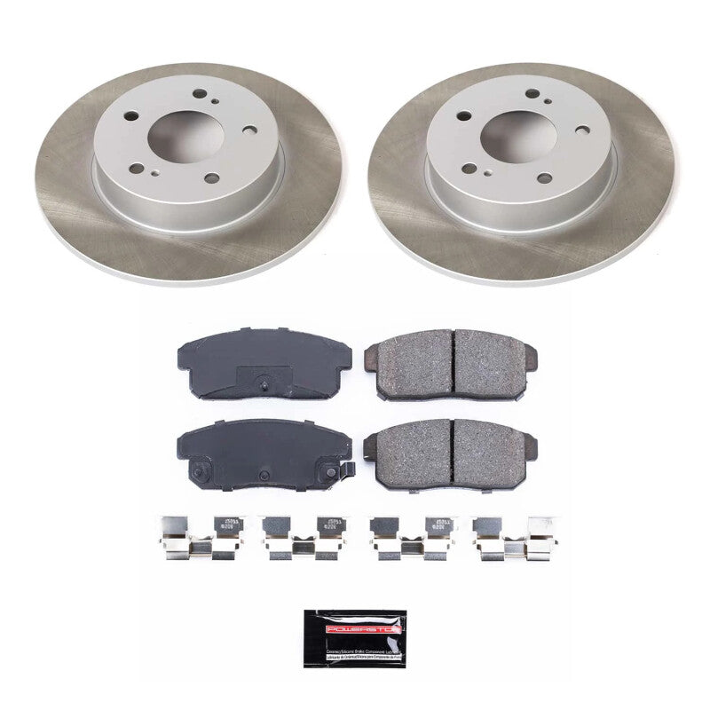 Power Stop 01-03 Nissan Maxima Rear Semi-Coated Rotor Kit Brake Kits - Performance Blank PowerStop