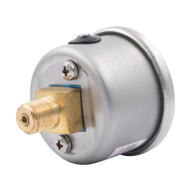 Autometer AutoGage 1.5in Liquid Filled Mechanical 0-2000 PSI Fuel Pressure Gauge - White Gauges AutoMeter