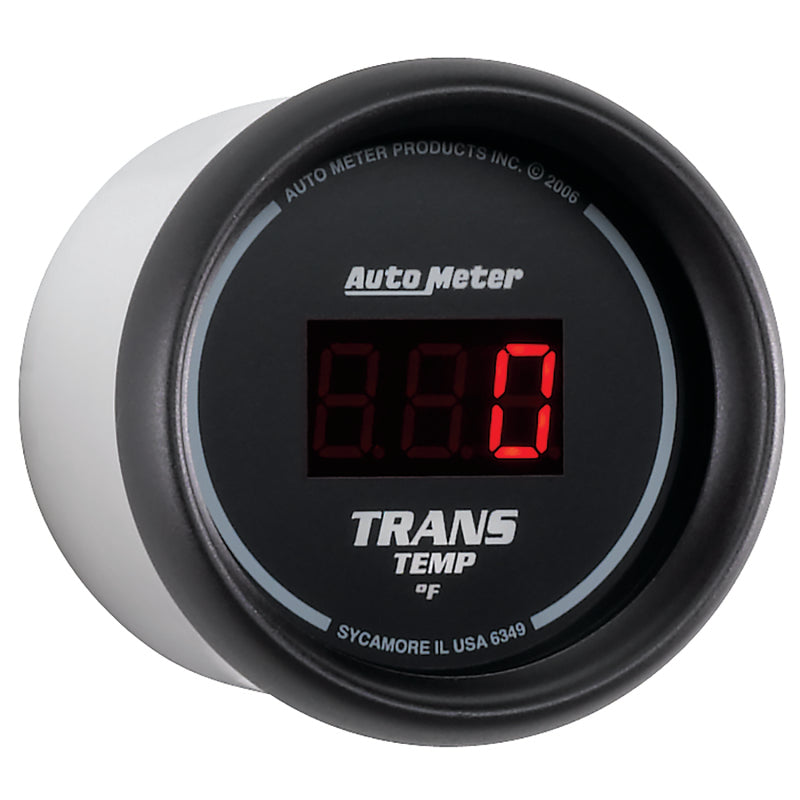 Autometer Z Series 52mm Black Digital 0-300 Deg F Transmission Temperature Gauge Gauges AutoMeter
