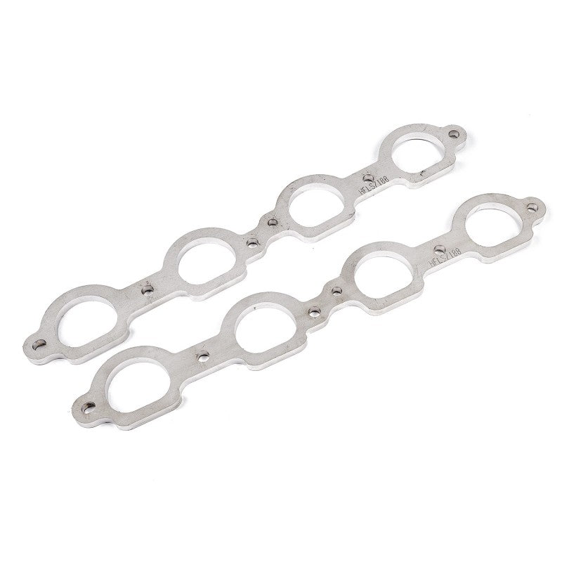 Stainless Works Chevrolet LS7 D-Port Shaped Header 304SS Exhaust Flanges 1-7/8in Primaries Flanges Stainless Works