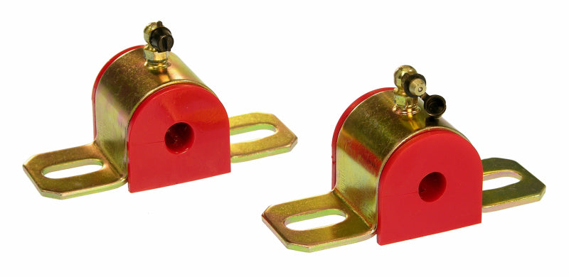 Prothane Universal 90 Deg Greasable Sway Bar Bushings - 1/2in - Type B Bracket - Red Sway Bar Bushings Prothane