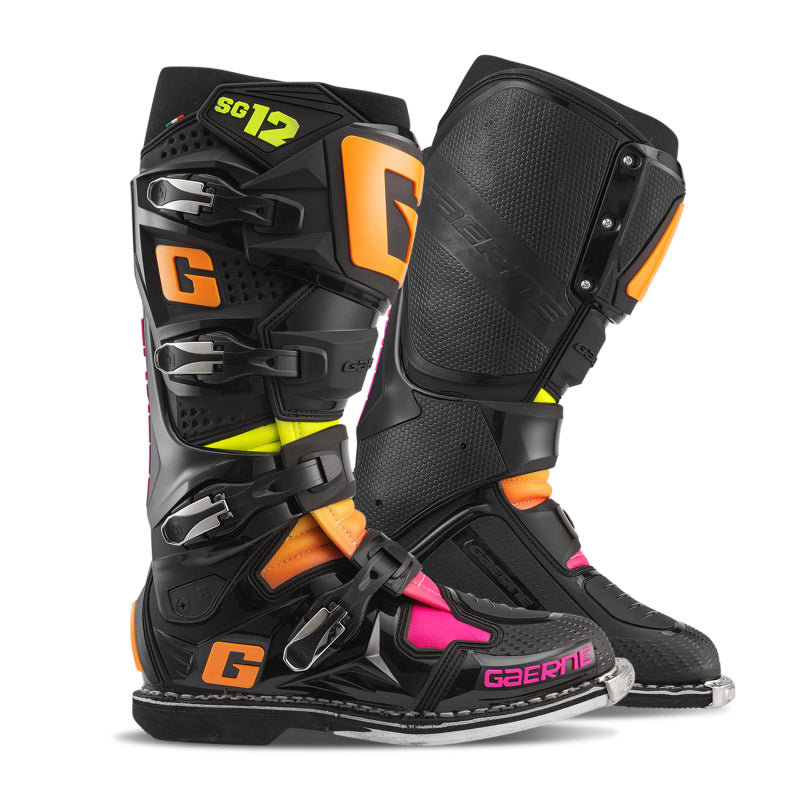 Gaerne SG12 Limited Edition Boot Black/Orange/Pink - Size 9 Motorcycle Boots Gaerne