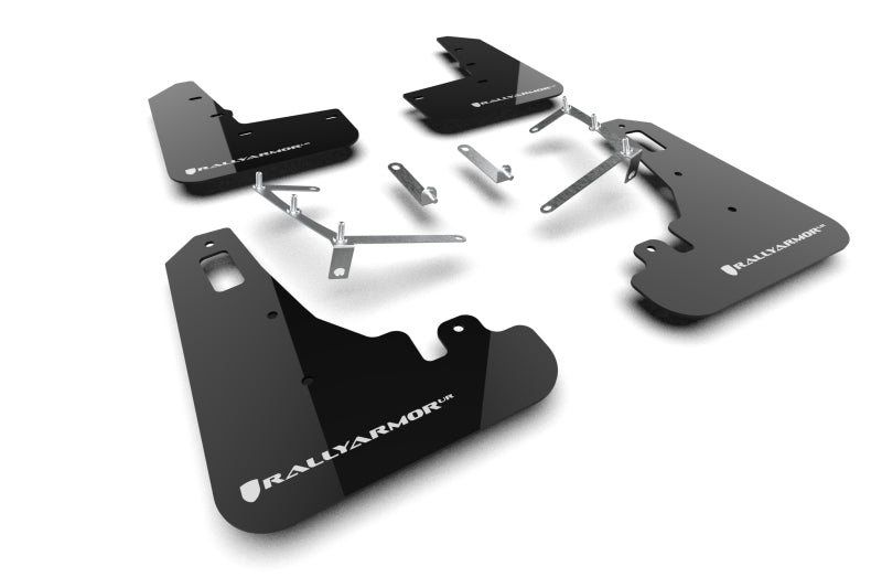 Rally Armor 22-25 Subaru BRZ / Toyota GR86 Black UR Mud Flap w/White Logo Mud Flaps Rally Armor