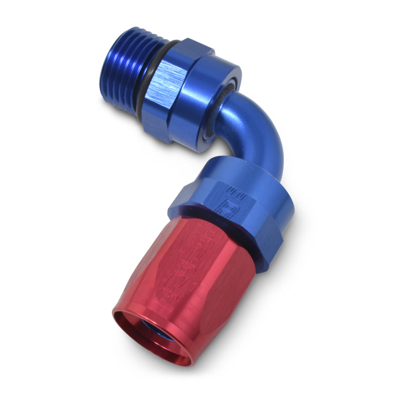 Russell Performance Swivel Hose End Assy #10 AN Male SAE Port to #8 Hose 90 Deg Red/Blue Anodized Hardware Kits - Other Russell