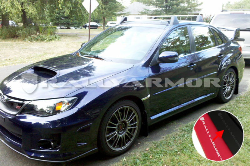 Rally Armor 11-14 Subaru WRX/STI (Sedan Only) Black UR Mud Flap w/Grey Logo Mud Flaps Rally Armor