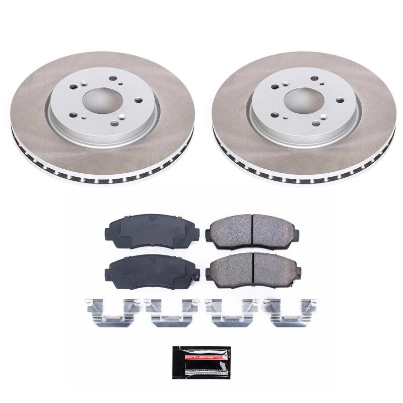 Power Stop 2012 Honda Crosstour Front Semi-Coated Rotor Kit Brake Kits - Performance Blank PowerStop