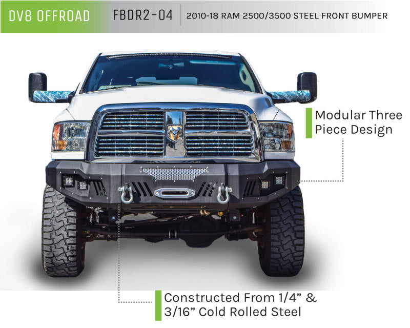 DV8 Offroad 10-18 RAM 2500 Front Bumper Bumpers - Steel DV8 Offroad