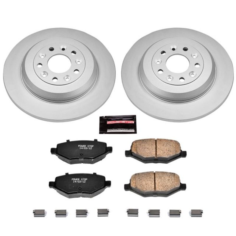 Power Stop 11-15 Ford Edge Rear Z17 Evolution Geomet Coated Brake Kit Brake Kits - Performance Blank PowerStop