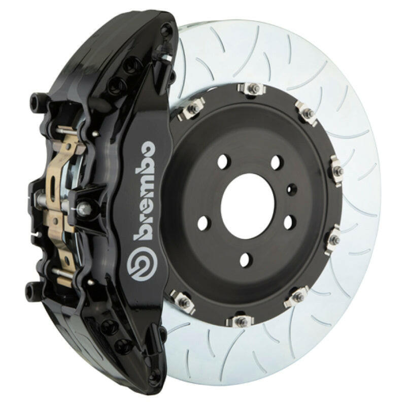 Brembo 05-08 LR3/05-13 Range Rover Sport Fr GT BBK 6Pist Cast 2pc 380x34 2pc Rotor Slot Type3-Black Brake Kits - Performance Slot Brembo
