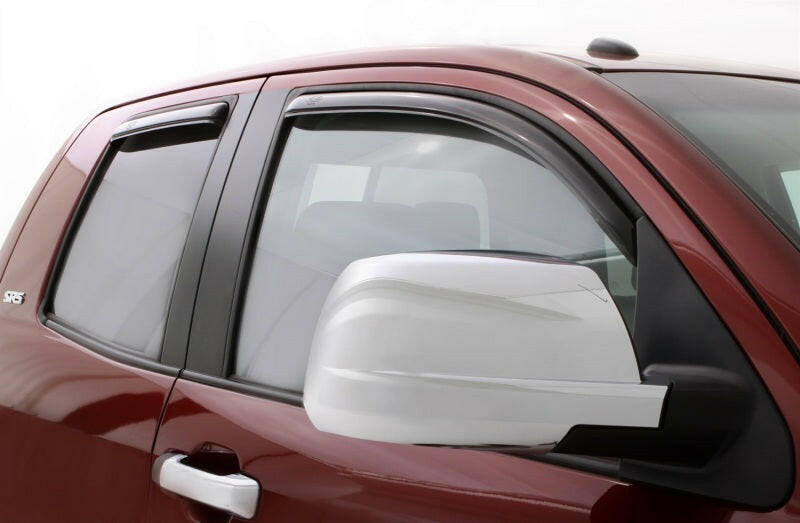 AVS 07-18 Toyota Tundra Double Cab Ventvisor In-Channel Front & Rear Window Deflectors 4pc - Smoke Wind Deflectors AVS