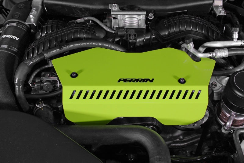 PERRIN 22-25 Subaru WRX Pulley Cover - Neon Yellow (TALL - For Use w/o PERRIN AOS) Engine Covers Perrin Performance