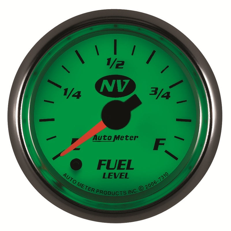 AutoMeter Gauge Fuel Level 2-1/16in. 0-280 Ohm Programmable NV Gauges AutoMeter