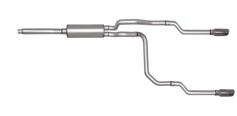 Gibson 87-92 Ford F-150 Custom 4.9L 2.5in Cat-Back Dual Split Exhaust - Stainless Catback Gibson