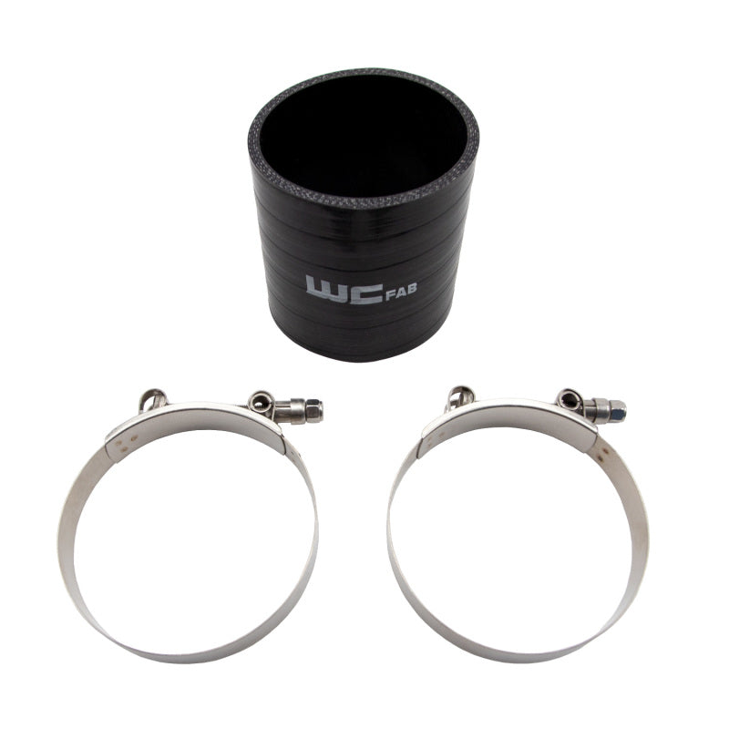 Wehrli 3.5in ID x 4in Long Silicone Boot and Clamp Kit Clamps Wehrli