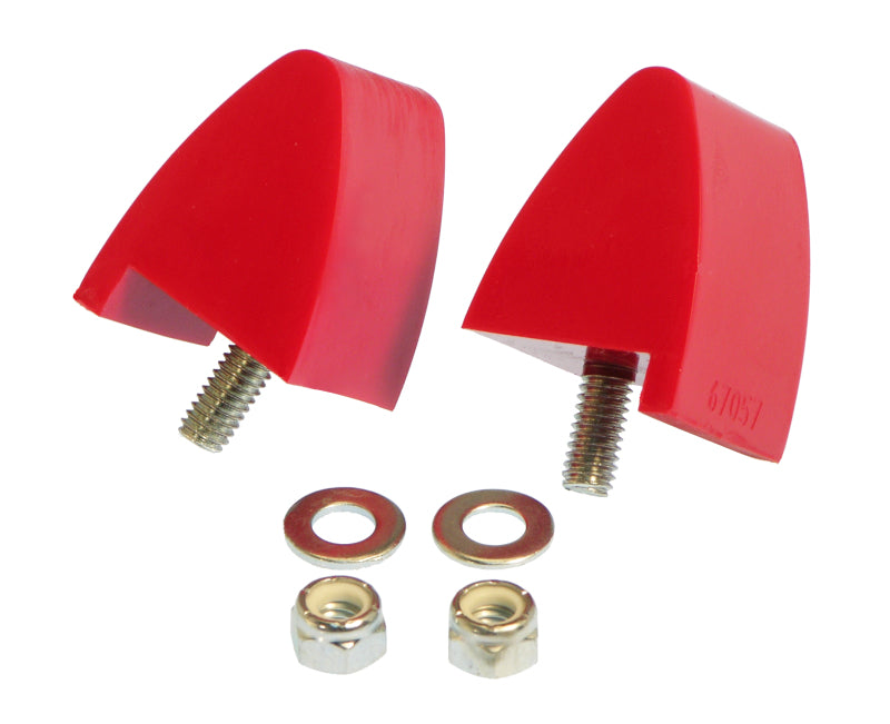 Prothane 64-73 Ford Mustang Front Bump Stops - Red Bump Stops Prothane