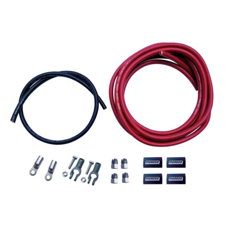Moroso Remote Battery Cable Kit (Incl Positive & Negative Wire Screw Terminals) Battery Accessories Moroso
