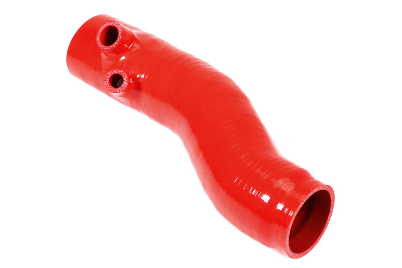 PERRIN 22-24 Subaru WRX / 20-25 LGT &amp; OBXT Turbo Inlet Hose w/Turbo Adapter Flange (Long) - Red Hoses Perrin Performance