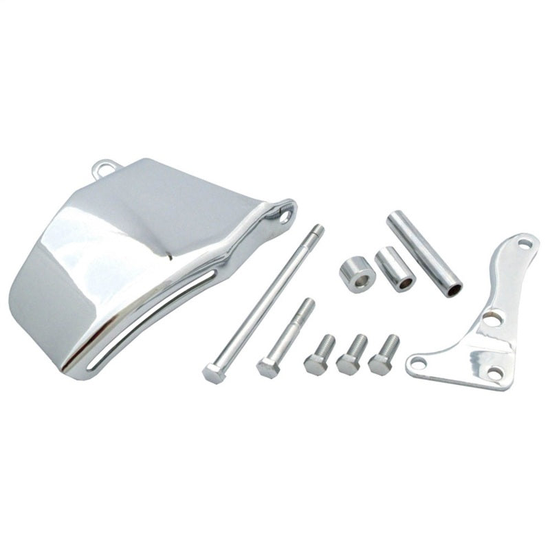 Spectre 69-86 SB Chevy (w/Long Water Pump) Alternator Bracket Set - Chrome Brackets Spectre