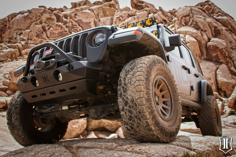 ICON 2018+ Jeep Wrangler JL / 2020+ JT Front Pro-Series Bumper Skid Bumpers - Steel ICON