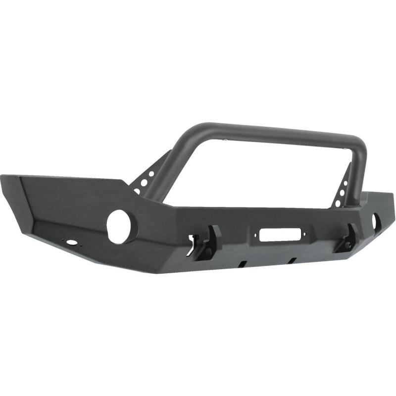 Westin 18-19 Jeep Wrangler JL WJ2 Full Width Front Bumper w/Bull Bar Textured Black Bumpers - Steel Westin
