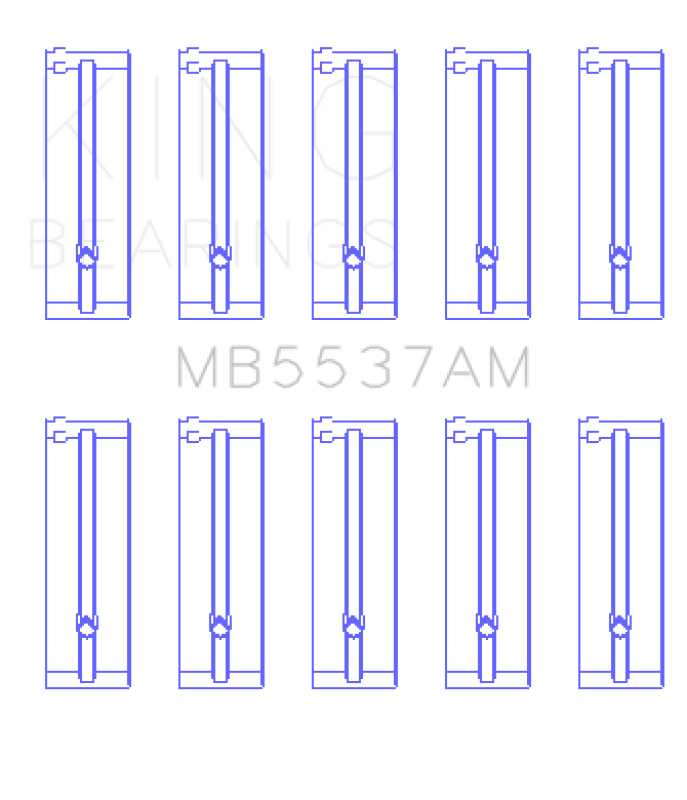 King Ford/Kia/Mazda DOHC 16 Valve/SOHC 8 Valve/SOHC 16 Valve (Size +0.25) Main Bearing Set Bearings King Engine Bearings