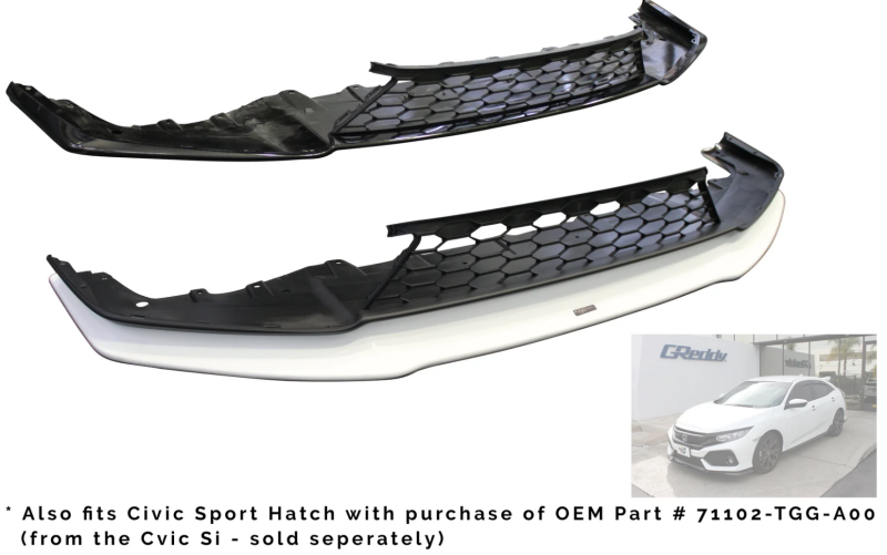 GReddy 2017+ Honda Civic Si Coupe/Sedan Front Lip Spoiler Lips & Splitters GReddy