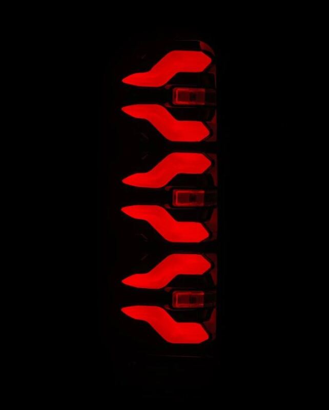 AlphaRex 87-96 Ford Bronco/F-150 Luxx-Series LED Tail Lights - Black Red Tail Lights AlphaRex