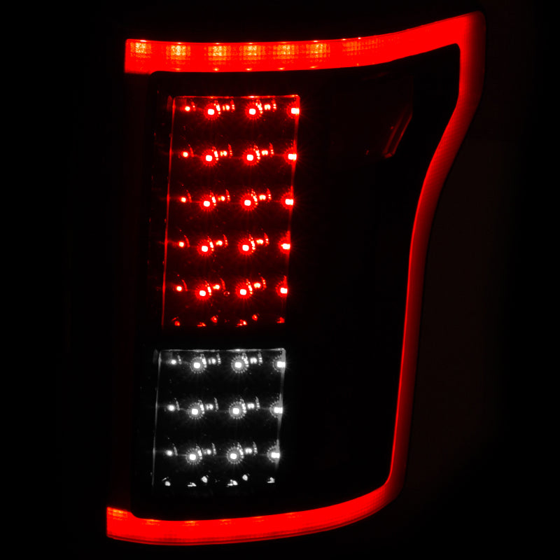 ANZO 2015-2016 Ford F-150 LED Taillights Black Tail Lights ANZO
