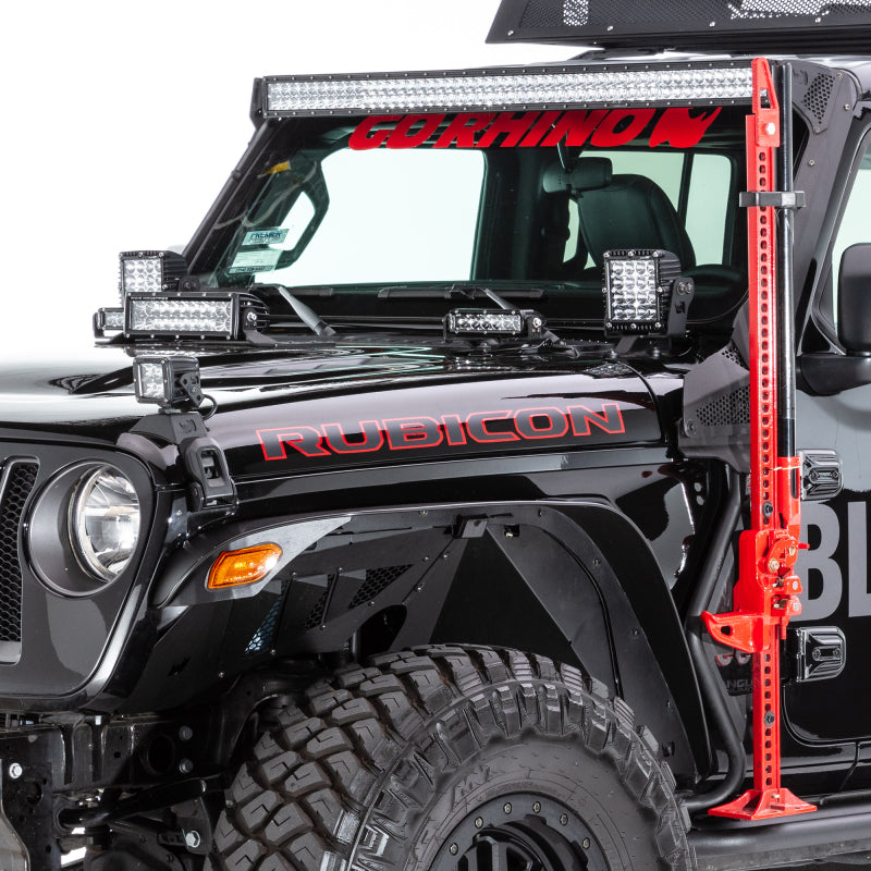 Go Rhino 18-20 Jeep Wrangler JL/JLU/Gladiator JT Light Mount - 6in Q4 Series Light Mounts Go Rhino