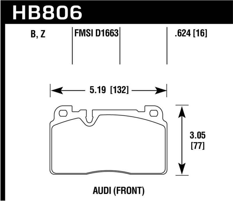 Hawk 16-17 Audi A6 HPS 5.0 Front Brake Pads Brake Pads - Performance Hawk Performance